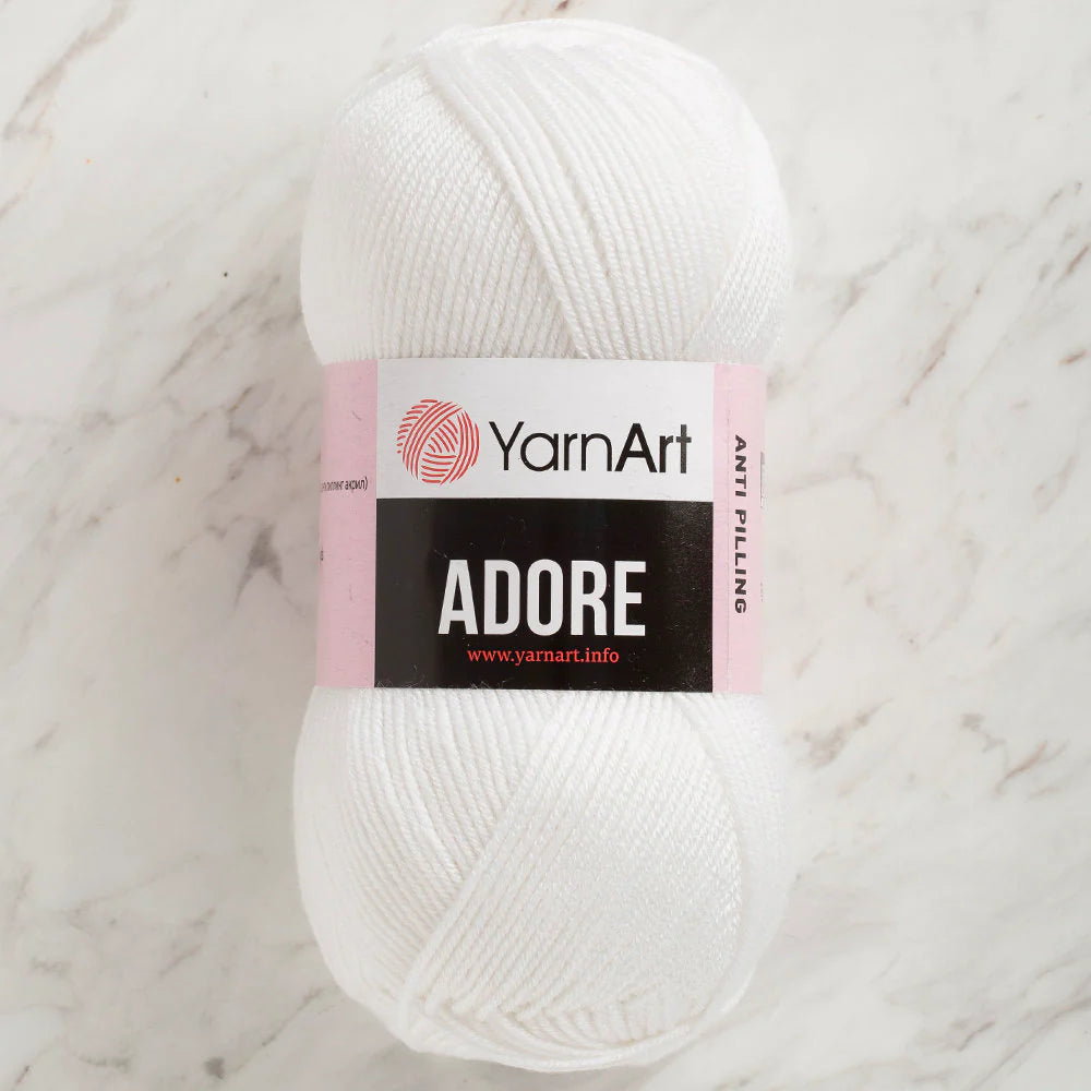 Adore Anti Pilling Yarn - White