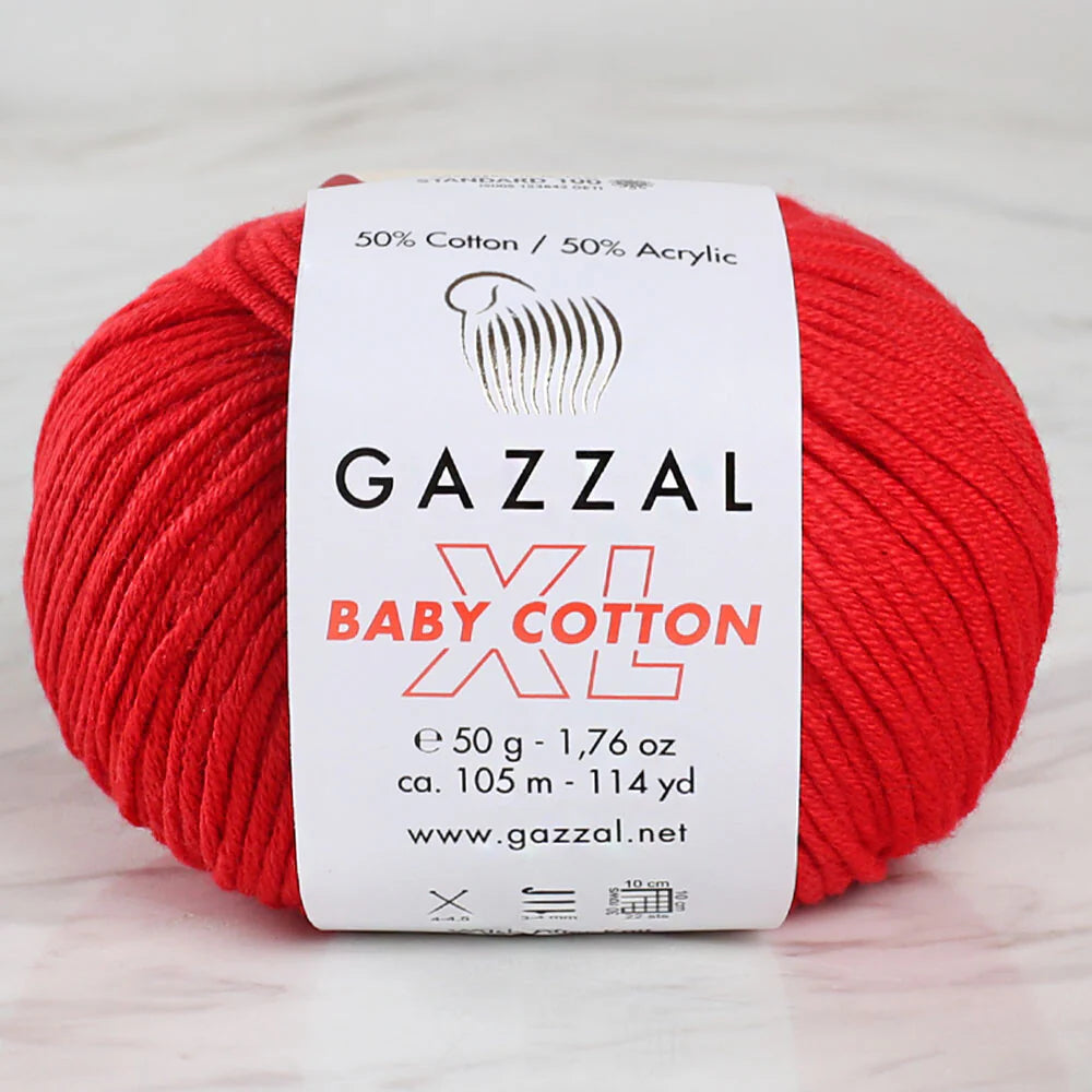 Baby Cotton XL Baby Yarn - Red