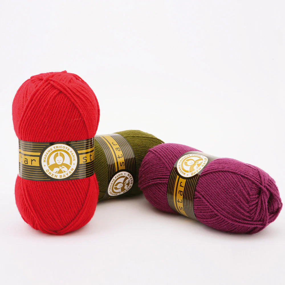 Madame Tricote Paris Star Yarn - Claret/Plum/Wine